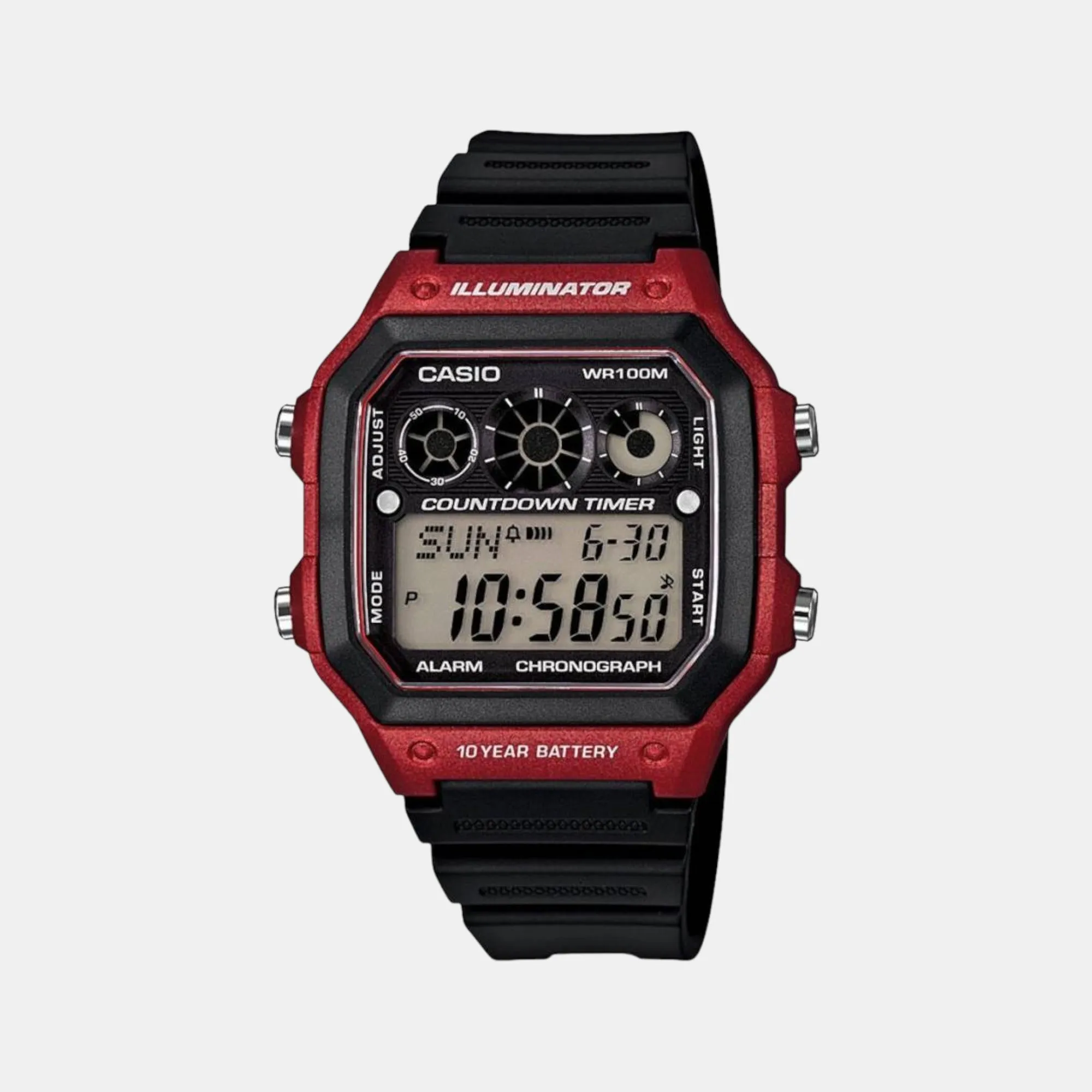 Youth Unisex Black Digital Resin Watch D108 - AE-1300WH-4AVDF